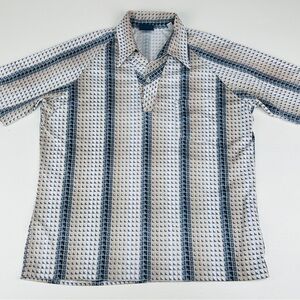 Vintage 70s John Charles Rat Pack Disco Button Shirt Men’s Sz Large Big Collar